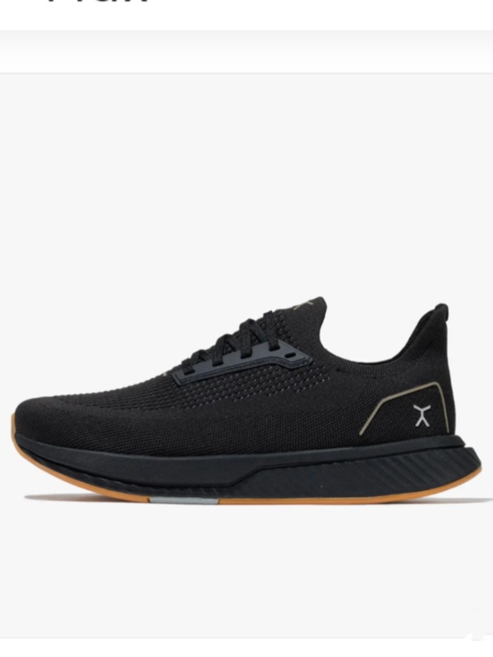 Women's Black Athletic Running Shoes - Performance Knit Trainer